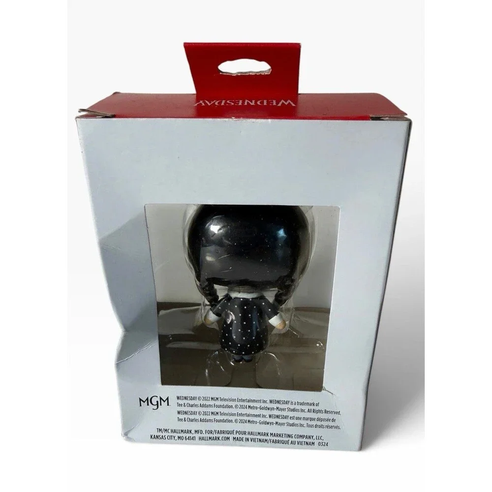 NEW! 2024 Hallmark Red Box Wednesday Addams Xmas Tree Holiday Ornament
